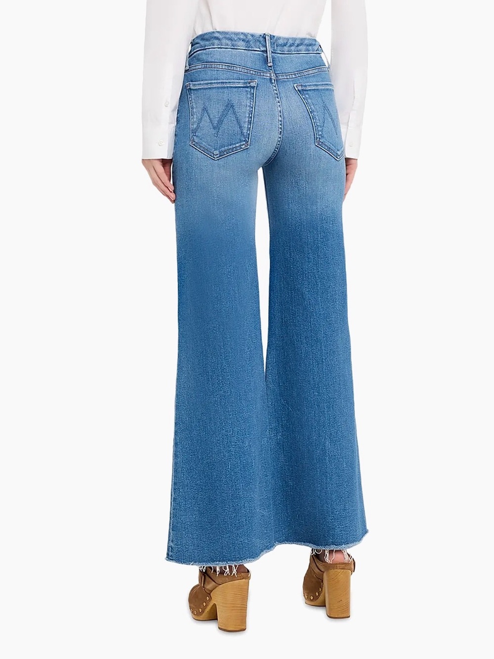 MOTHER Blue High-Rise Wide Leg Flare Jeans - Picture 1 of 14